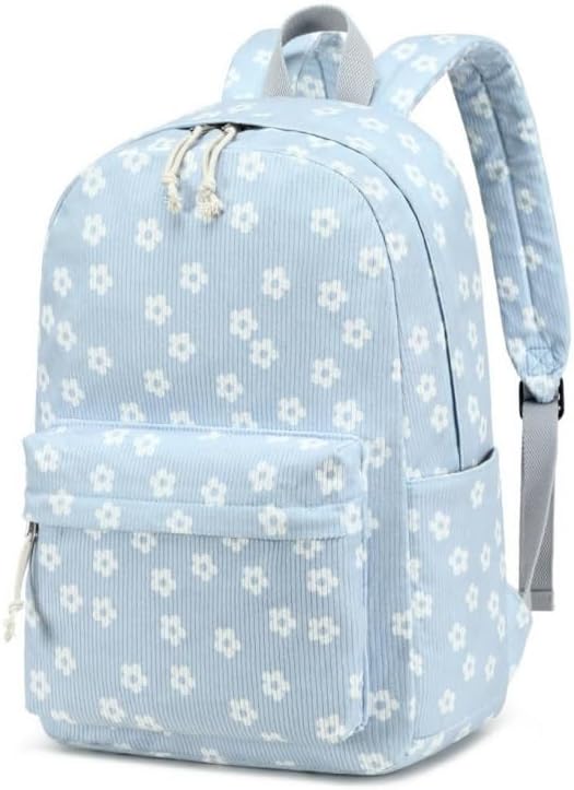 School Backpack for Teens Large Corduroy Bookbag Lightweight 15.6 inch Laptop Bag for Girls Women Casual High School College