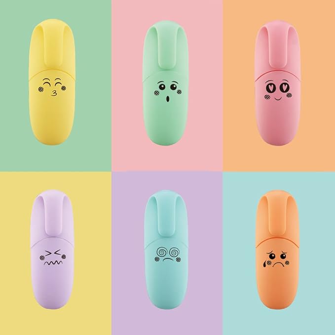 12 pieces Kawaii School Supplies Assorted Colors Cute Mini Highlighters Kawaii Design Gift Highlighter Marker Pen