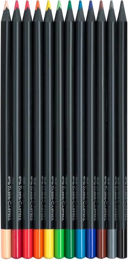 Faber-Castell Black Edition Colored Pencils, Classic 1 Count (Pack of 12)