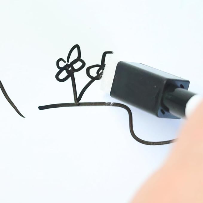 20 Pcs Black Magnetic Dry Erase Markers with Eraser Cap, Mini White Board Markers Bulk, Fine Tip Pens for Whiteboard, School Classroom, Party, Office and Home