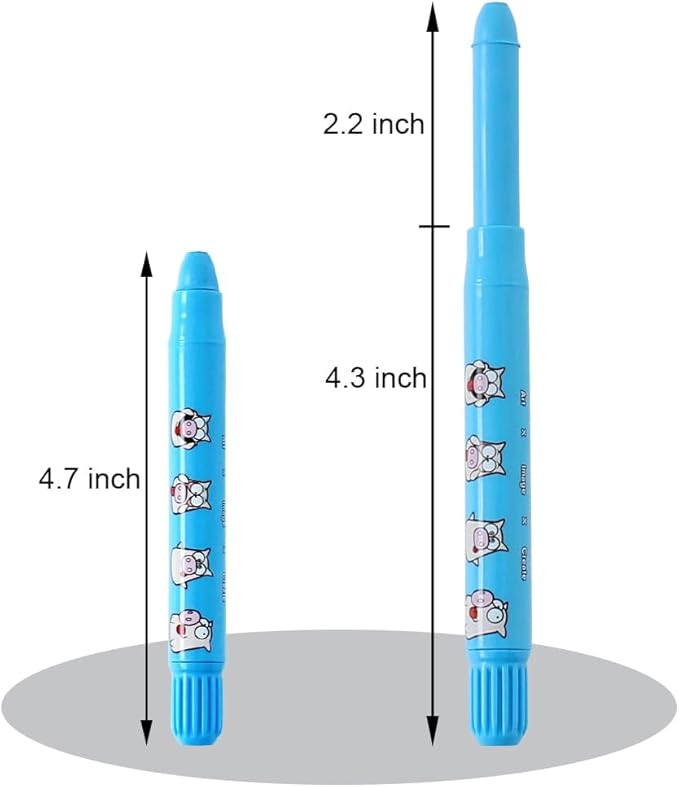 Lebze Jumbo Crayons for Toddlers, 6 Colors Washable Crayons, Easy to Hold Silky Large Crayon for Babies and Children, Safe Non Toxic
