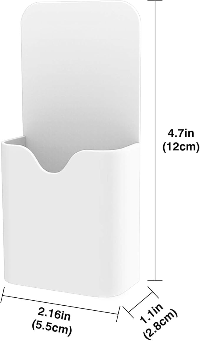 MoKo 4 Pack Magnetic Pen Holder for Whiteboard, Magnetic Dry Erase Marker Holder for Refrigerator Storage Magnetic Pencil Holder Locker Accessories for School, Office, Home - White