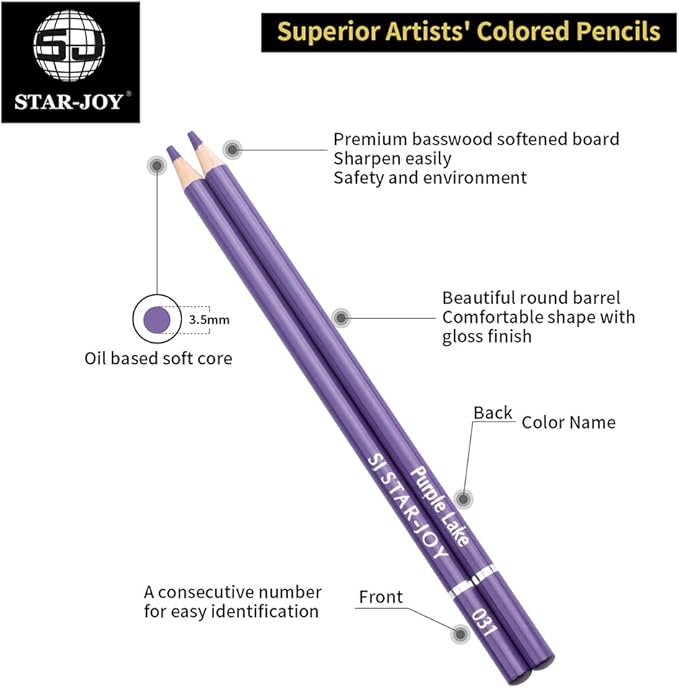 72 Colored Pencils for Adult Coloring Books, Premier Coloring Pencils Set, Quality Oil Based Colored Pencils, Holiday Gifts for Artist Drawing