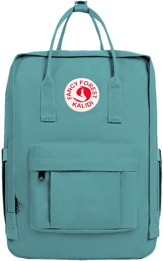 KALIDI Casual Laptop Backpack 15 Inches Classic Camping Rucksack Travel Outdoor Square Daypack College Hiking Gym Bag, Frost Green