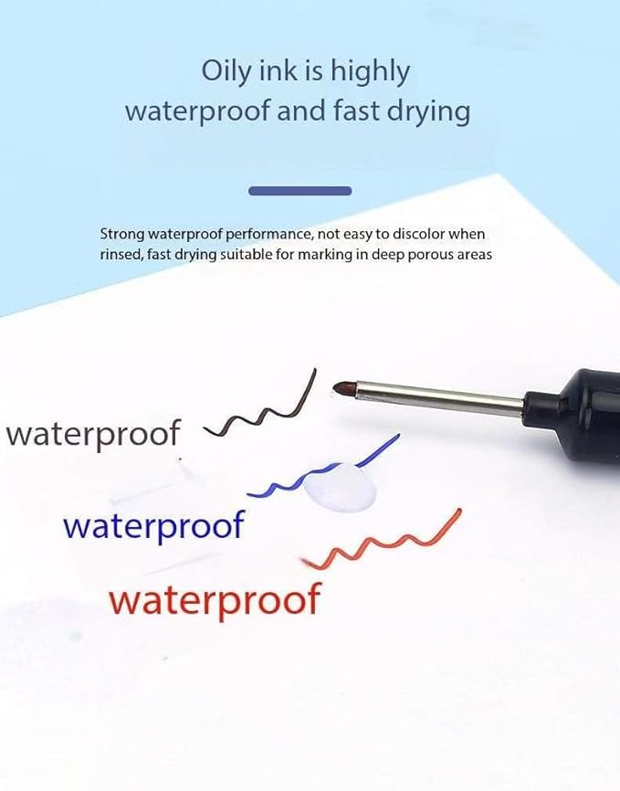 Long Head Deep Hole Marker, 20mm/30mm/45mm head deep hole marker 2025 Upgrade, Permanent, Quick-dry, Waterproof Long Nib, Colorful Carpenter Deep Reach Markers, 4 Color Set (20MM LONG HEAD)