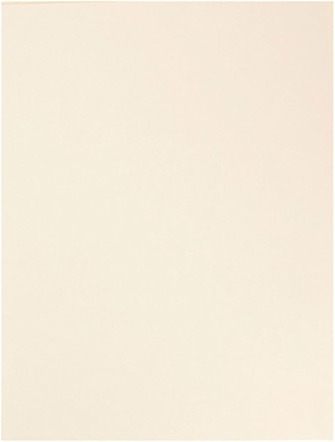 JAM PAPER Two Pocket Textured Linen Presentation Folders - Letter Size Business Folder - Ivory - Bulk 50/Box