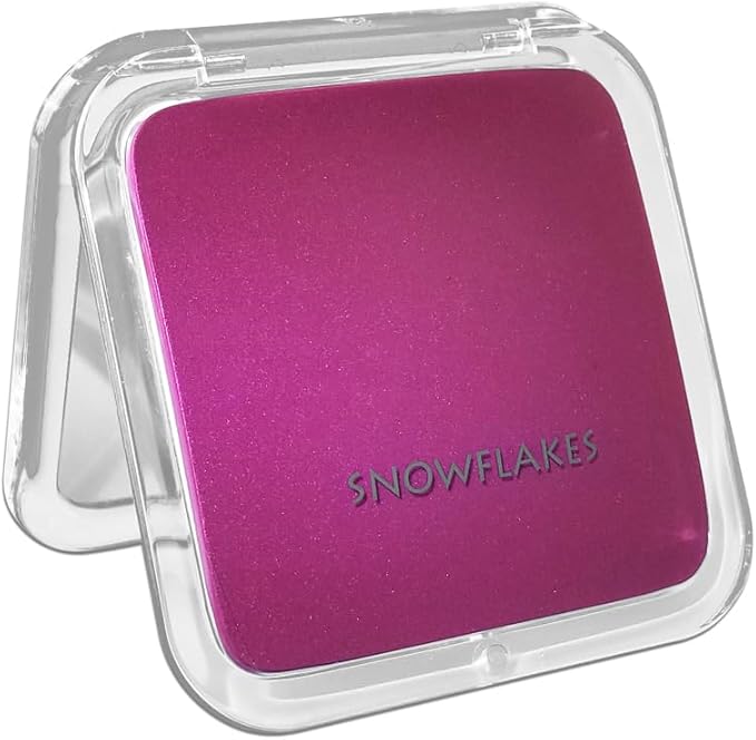 Compact Travel Magnifying Mirror -1x/15x Pocket r – 3.3” x 3.3” Small Square for Purse – Foldable Handheld Magnified Mirror.（Purple）