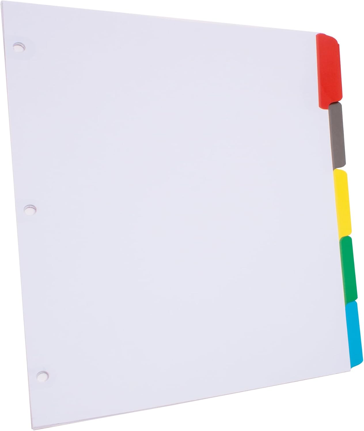 LUX Binder Dividers - Pack of 120-5 Tabs Binder Dividers for 3 Ring Binders - Multicolored Writable Tabs & Letter Size Paper Binder Divider - Ideal for School, Office, Home & Business Organization
