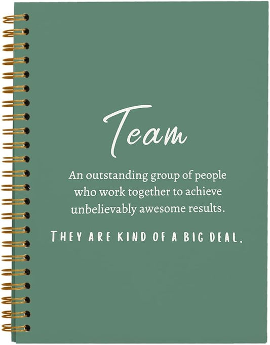 Sage Green Meeting Notebook for Work, Employee Appreciation Gifts, Team Gifts for Employees, Journals for Writing, Thank You Gifts for Women Men Leader Boss Mentor Manager Coworkers, 5.5"x8.3"