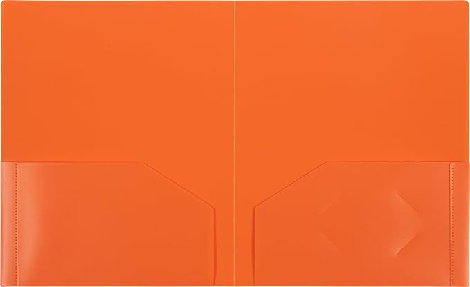 JAM PAPER Heavy Duty Plastic 2 Pocket Extra Tough School Folders - Assorted Fashion Colors - Bulk 144 Folders/Box (24 Assorted Packs of 6)
