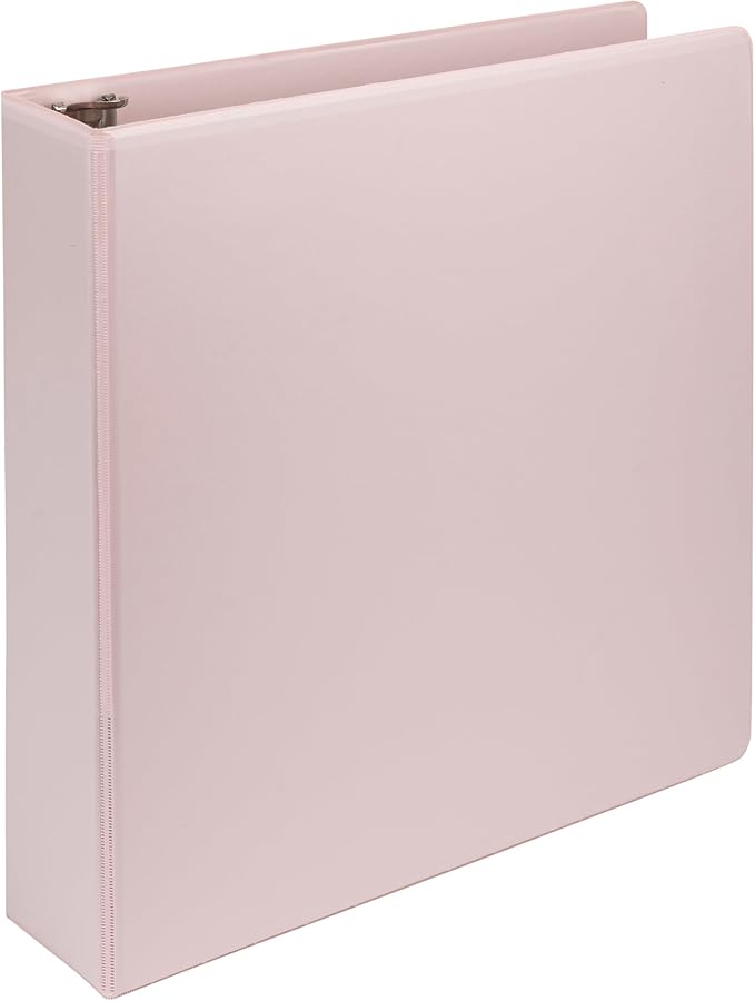 Samsill Plant-Based 2 Inch Durable D-Ring, Made in USA, View Binder, Eco-Friendly, USDA Certified Biobased, Single, Light Pink