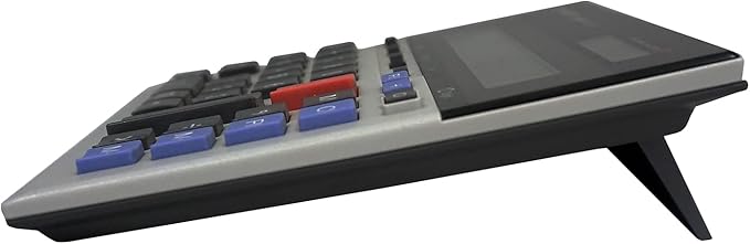 Sharp QS-2130 12-Digit Commercial Desktop Calculator with Kickstand, Arithmetic Logic, Battery and Solar Hybrid Powered LCD Display, Great for Home and Office Use