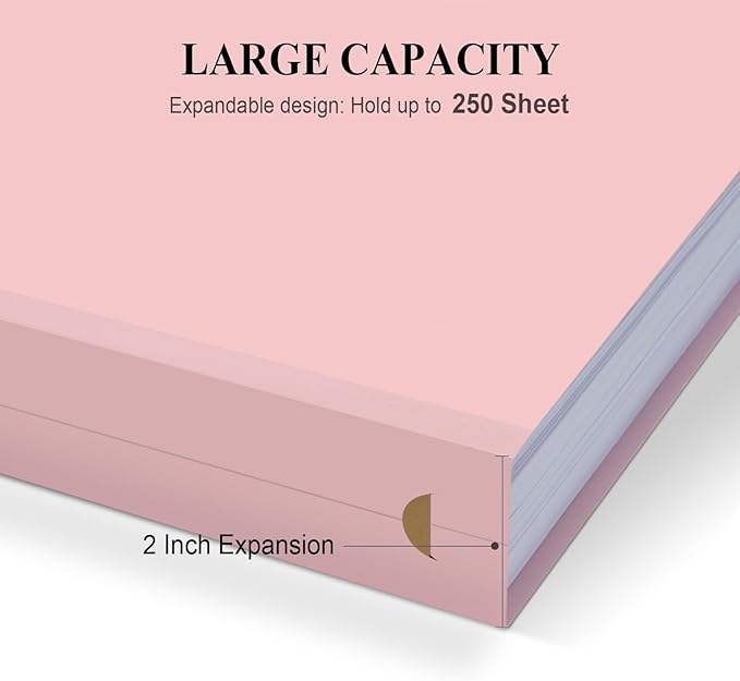 ViVin Hanging File Folders, 1/5-Cut Adjustable Tabs with 24 Per Box, 2 Inch Expansion, 24 Pack Letter Size Hanging File Folders, Designed for Office Home School Filing Cabinet(Assorted)