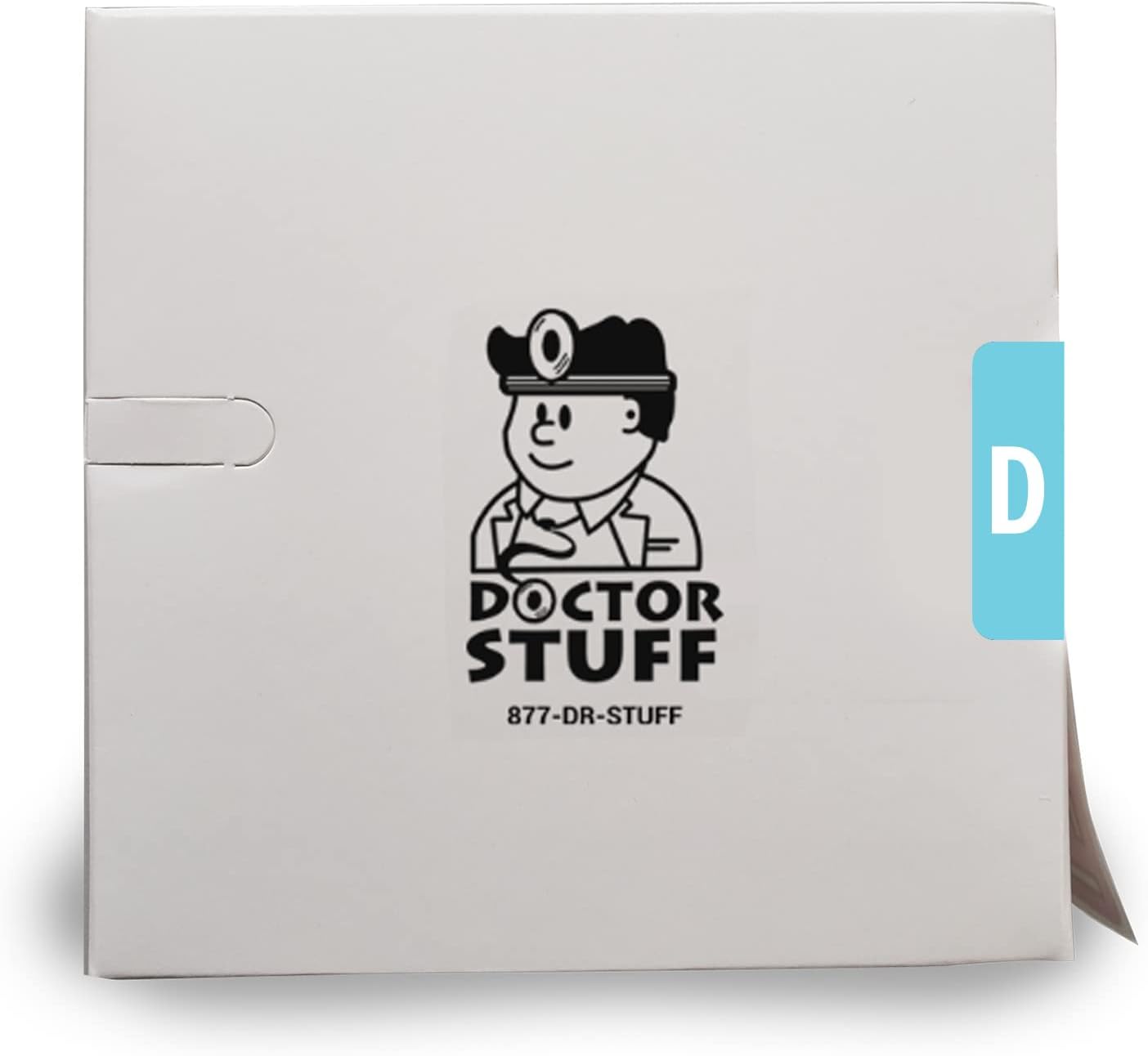 Doctor Stuff - File Folder Labels, Alphabet Letter D, Compatible with Smead Alpha Z Acc/ACCS - SMSM Series Alpha Stickers Light Blue, 1-5/8" x 1”, 250/Roll