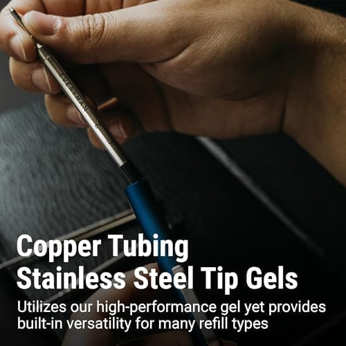 Everyman Grafton Pen and Pencil Set, Aegean | Premium EDC Metal Gel Ink Ballpoint Pen + Mechanical Pencil | Refillable Executive Writing Tools for Office, Business, Men’s Gift & Daily Use