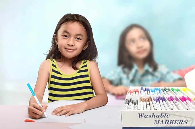 Madisi Washable Markers, Super Tips Markers, Assorted Colors, Classroom Bulk Pack, 288 Count