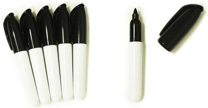 SKKSTATIONERY 36 Pcs Mini Dry Erase Markers, Whiteboard Markers, Marker Pens 3.5'', Black.