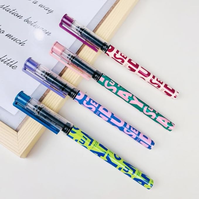 9 Pcs Gel Ink Pen Ballpoint Pens Black 0.5mm Quick Dry Fine Point Smooth Writing For Journaling Drawing Note-Taking College Office School Supplies