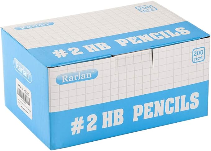 Wood-Cased #2 HB Pencils, Pre-sharpened, 200 Count Bulk Pack