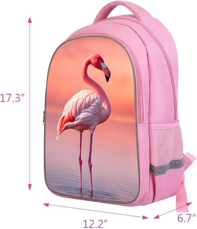 Kids Backpack, 3D Reflective Cartoon, 600D Polyester & Dual Zippers, 17" Bookbag with Ergonomic Design for boys & girls age 6-18, Rugby Space Style for school Children Kids