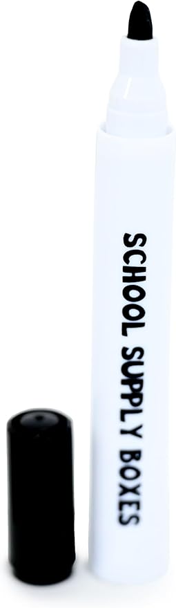 School Supply Boxes | Black Dry Erase Markers | 100 Pack | Bold Chisel Tip, Low-Odor Dry Erase Markers for Whiteboards