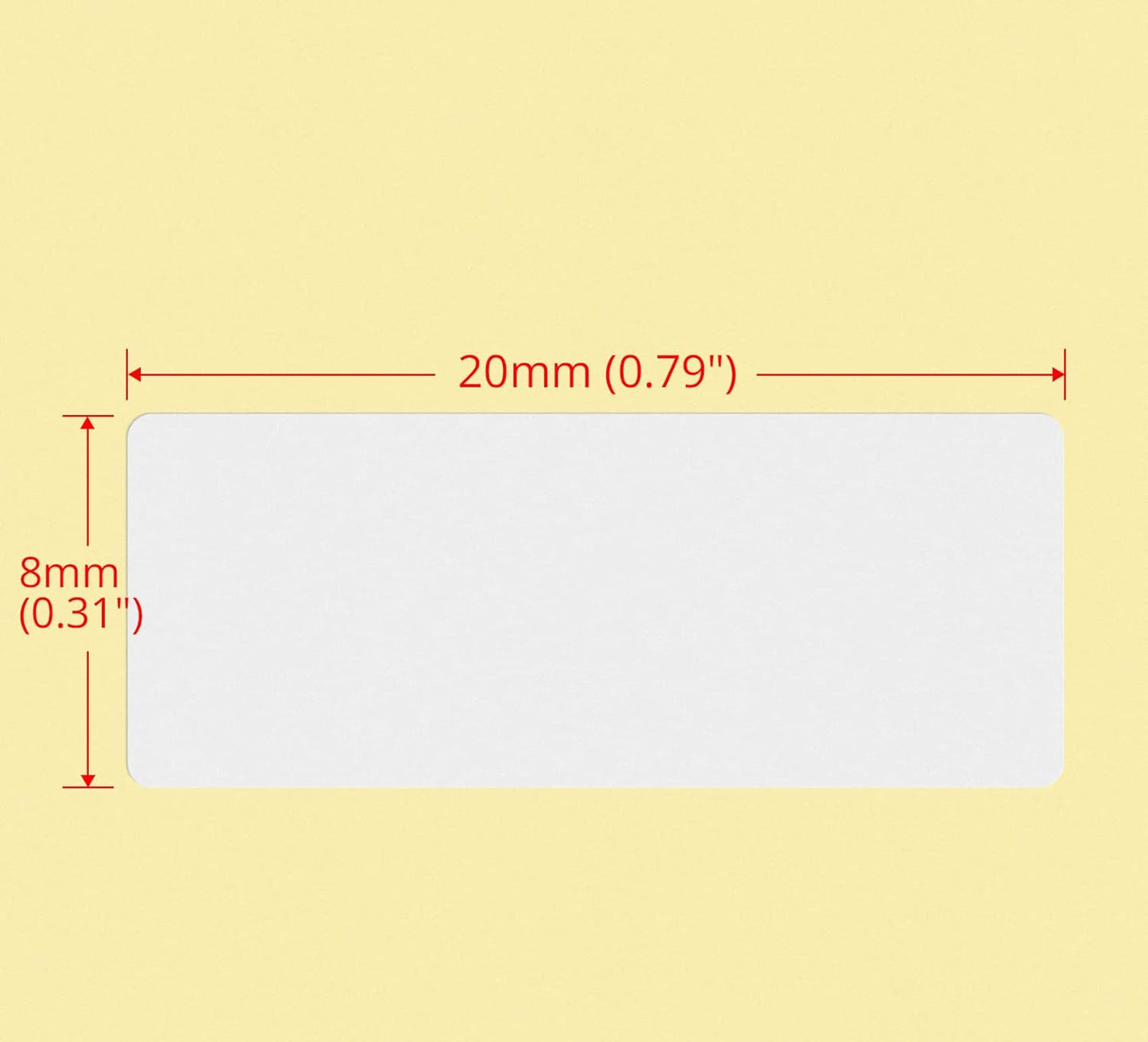 dealzEpic - Self-Adhesive Writable Blank Paper Label Stickers - 8x20mm