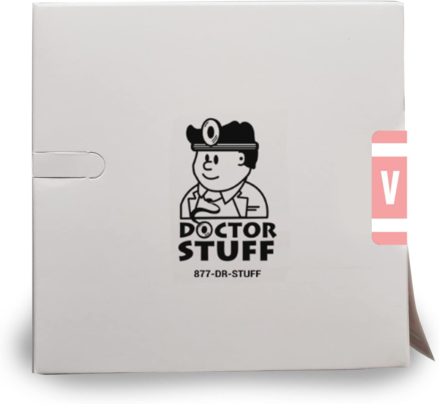 Doctor Stuff - File Folder Labels, Alphabet Letter V, Compatible with Smead Alpha Z Acc/ACCS - SMSM Series Alpha Stickers Pink, 1-5/8" x 1”, 250/Roll