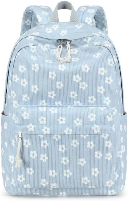 School Backpack for Teens Large Corduroy Bookbag Lightweight 15.6 inch Laptop Bag for Girls Women Casual High School College