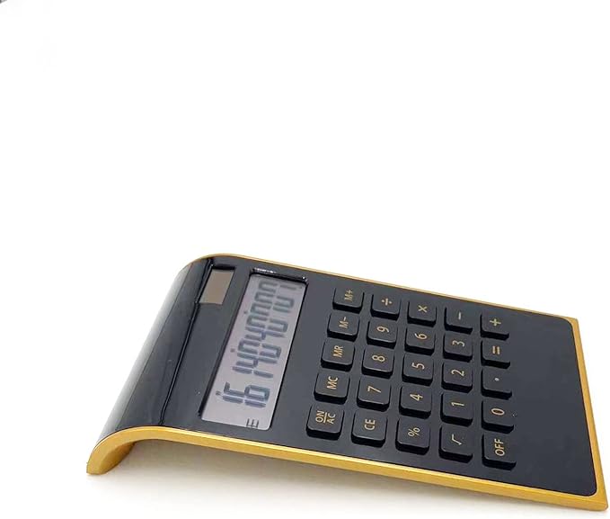 Solar Gold Standard Function Desktop LCD 10-Digit Calculator for Office, Home (Black)