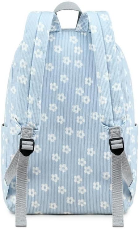 School Backpack for Teens Large Corduroy Bookbag Lightweight 15.6 inch Laptop Bag for Girls Women Casual High School College