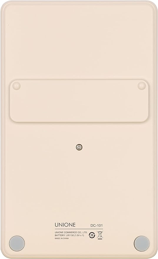 UNIONE Pocket & Desktop Beige Calculator with a Bright LCD, Dual Power Handheld Desktop. Color. Business, Office, High School