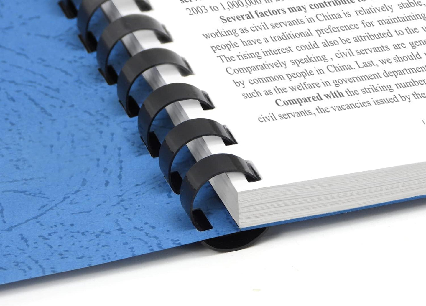 CR21-12141618BK Binding Combs Plastic 21 Ring 25-145 Sheet Capacity, Max Binding A4 Size Paper, 1/2in. 9/16in, 5/8in, 11/16in Black Multi-Size Pack of 80