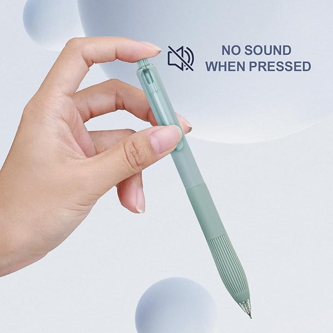 Linbsunne Gel Pens Black Ink Pens for Office 0.5mm Fine Point Pens Smooth Writing Retractable Work Pen (Macaron 12 pcs)