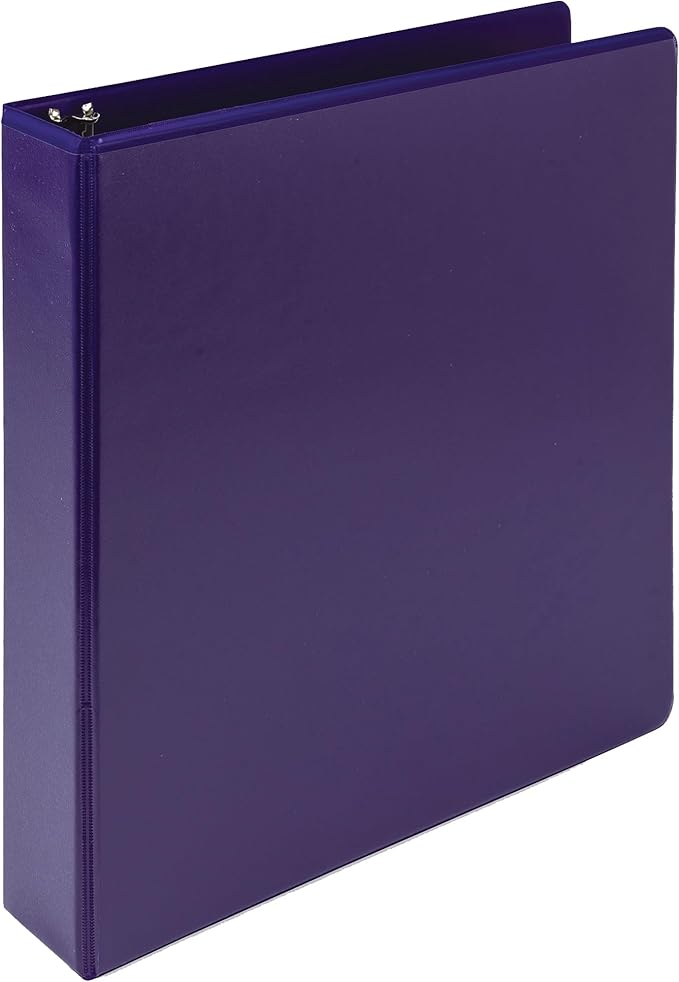 Samsill Plant-Based 1.5 Inch Durable Round Ring, Made in USA, View Binder, Eco-Friendly, USDA Certified Biobased, Single, Violet