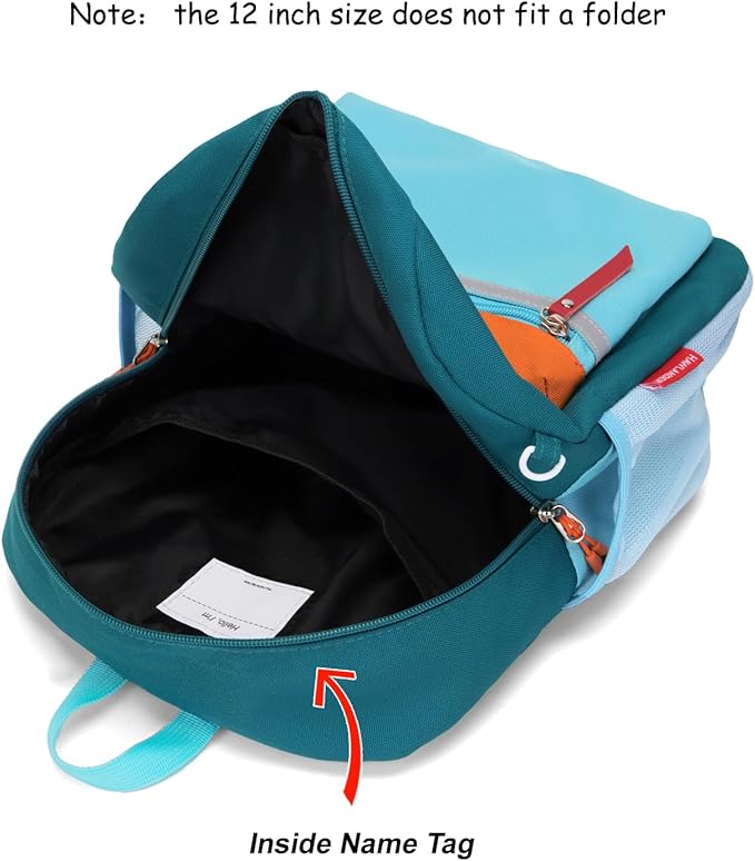 HawLander Little Kids Backpack for Boys Toddler School Bag Fits 3 to 6 years old, 12 inch, Blue