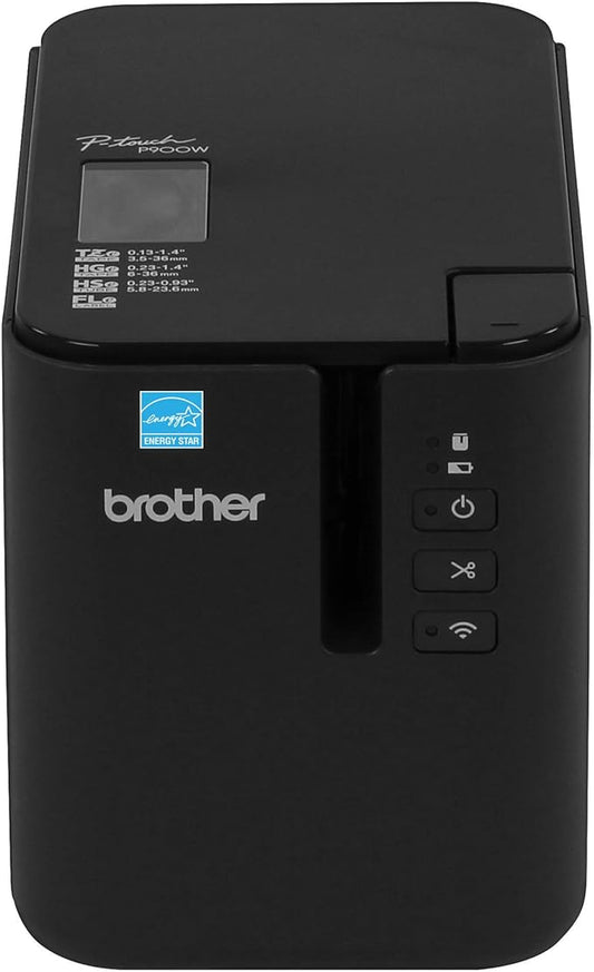 Brother P-Touch PT-P950NW Industrial Network Laminate Label Printer, Up to 36 mm Labels, Standard USB 2.0 and Serial, Ethernet, Built-in Wi-Fi®, Optional Bluetooth®,Black