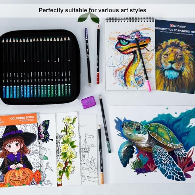 147 PCS Colored Pencils for Adult Coloring Books – 120 Colored Pencils, 3-Color Sketchbook, Coloring Book, Tools, Soft Core Oil Based,Blending Shading,Art Supplies for Beginners & Adults