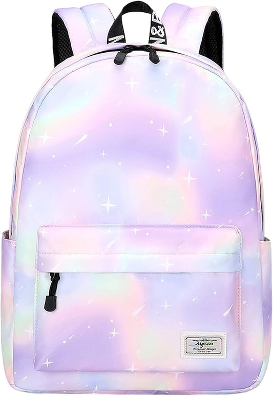 Lohol Galaxy Backpack for School Travel, Lightweight BookBag for Girls Kids