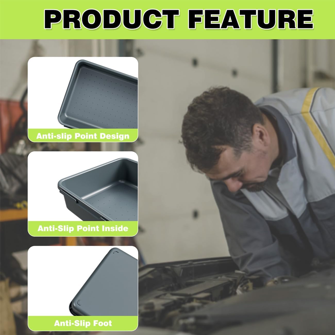 BYCY 38PCS Interlocking Desk Drawer Organizer Tray Divider Set, Plastic Black Desk Organizer Separator, Office Drawer Dividers Storage Bins for Office Bathroom Kitchen (38pcs 5Size)