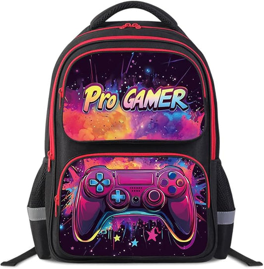 Kids Backpack for School - 17 Inch 3D Reflective Cartoon Bookbag with Dual Zippers, Ergonomic Design for Boys & Girls Ages 6-18 | Durable 600D Polyester Children's Backpack