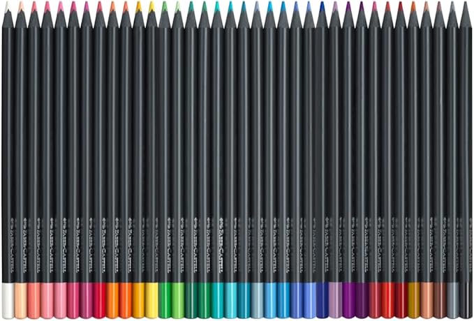Faber-Castell Black Edition Colored Pencils, Classic 1 Count (Pack of 36)