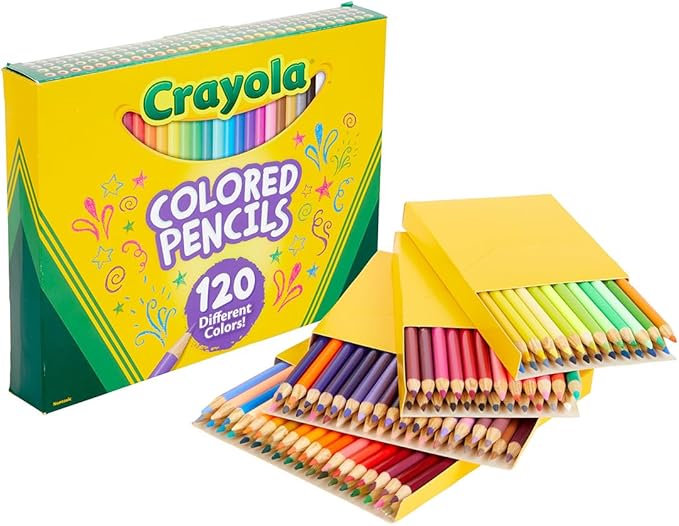Crayola Colored Pencils Set for Kids (120ct), Bulk Art Supplies for Kids, Back to School Essentials, Teacher Classroom Must Haves, Coloring Book Pencils