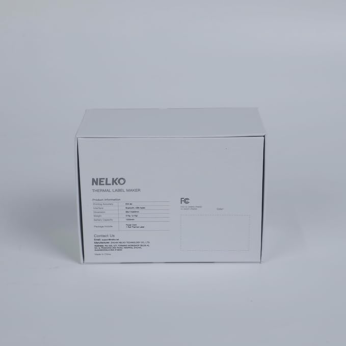 Nelko Label Maker Machine with Tape, PM220 Bluetooth Label Printer, Portable Thermal Printer for Small Business, Address, Logo, Clothing, Mailing, Sticker Printer for Phones & PC, 1 Count, Black