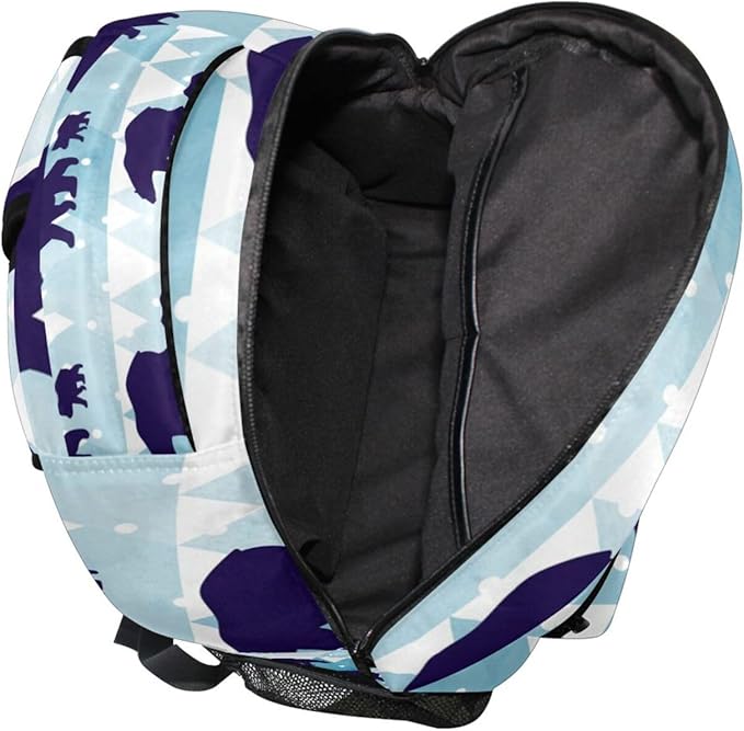 SUABO Polar Bear Backpack for School Student Laptop iPad Tablet Travel School Bag for Boys Daypack