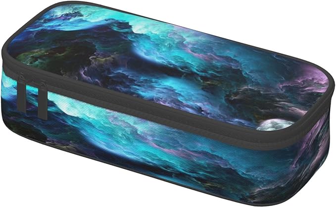 Beautiful Cloud Large Pencil Case With Zipper Compartments Stationery Pencil Bag For Kids Teens Students School Supplies