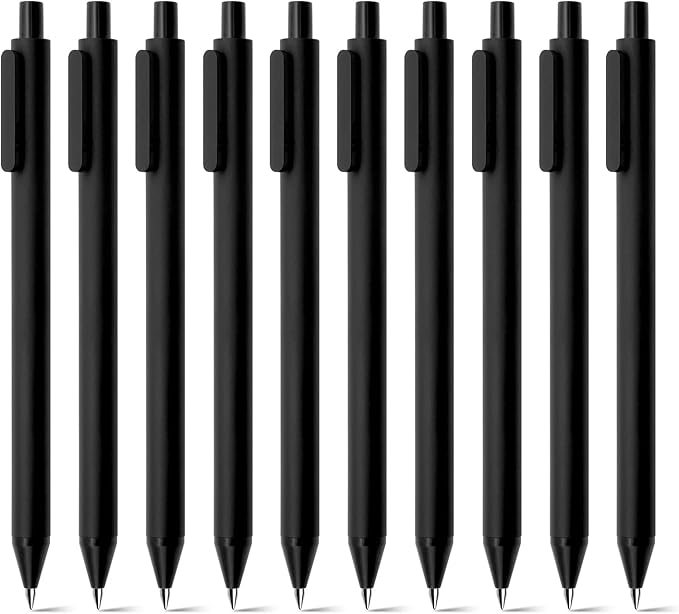 Kaco PURE Black Gel Pens, 20 Pieces 0.5 mm Fine Point Aesthetic Pens Quick Drying Smooth Writing Stationery Office Supplies (20 Black Ink)