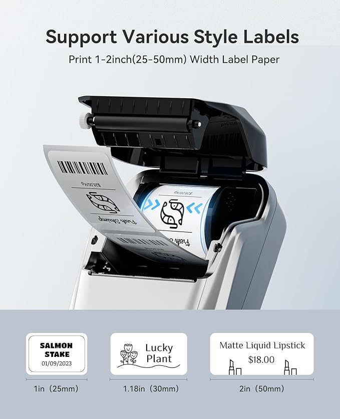 NIIMBOT B1 Label Maker Machine with Tape, Thermal Label Printer Easy to Use for Office Supplies, Home, Business, 2 Inch Label Maker with 2'' x1.18'' Labels-230pcs/Roll