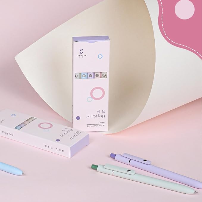 Gel Pens, 5Pcs 0.5mm Fine Point Pens With Smooth Wirting,Quick Dry Aesthetic Pens For Journaling, Ballpoint for Office School Supplies,Gifts for Women Men Student(Sugar)