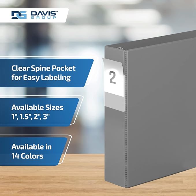 Premium Economy 6-Pack 3-Ring Binders for School or Office, D-Ring Binders, 2 Inch, Gray