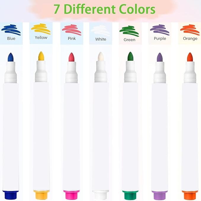 14 Pcs 4.1 Inch 7 Colors Mini Neon Dry Erase Markers, Acrylic Board Color Neon Markers Pens for LED Drawing Message Writing Note Board with Colors